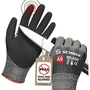 Schwer ProGuard Highest Level Cut Resistant Work Gloves PR3326 for Extreme